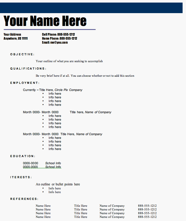 student resume outline. resume outline for students.