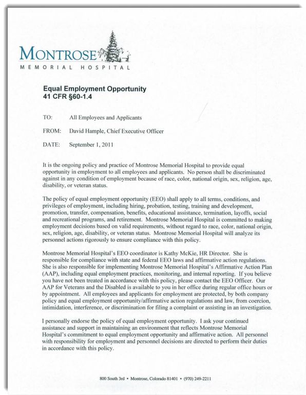 EEOC Letter 2011